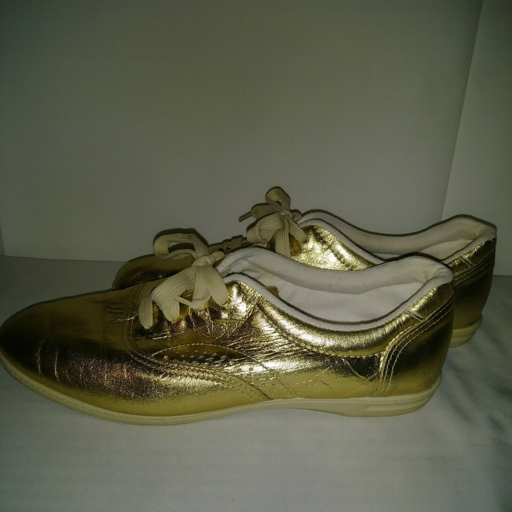 Daniel Green Sport Metallic Gold Sneakers Size 8M
